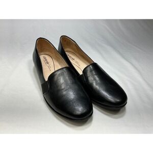 LifeStride Isabella Loafer Comfort Slip On Dressy‎ Black Flats Size 8N